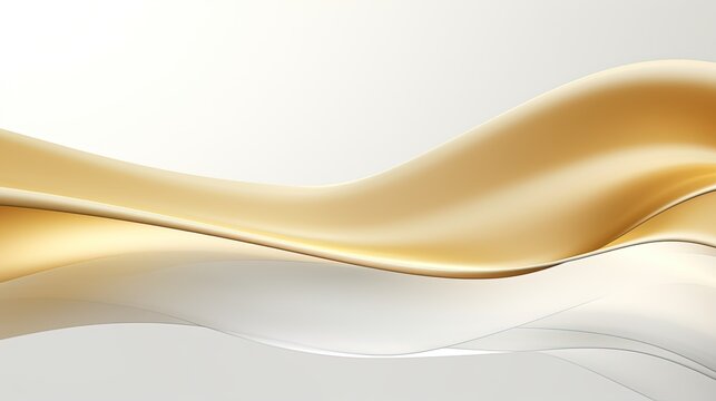 Golden section White and gold silk a flat design abstract lines