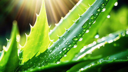 aloe vera plant in sunlight