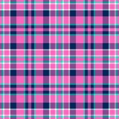Plaid seamless pattern. Check fabric texture. Vector textile print.
