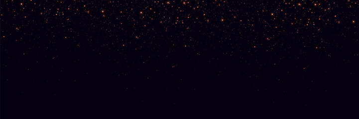 Sparks of dust and golden stars shine with a special light. Vector sparkles on a black background. light effect. Shiny magical dust particles.