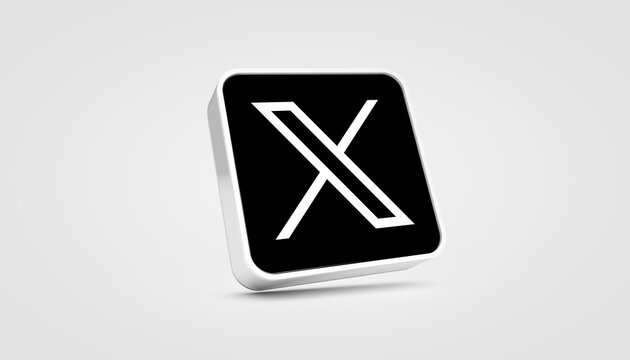X, Twitter X Logo - 3D Visual Design