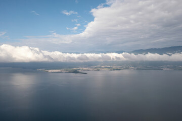 Fototapeta premium Blue sky and lake in Erhai, Yunnan, China.