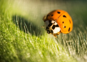 ladybug on grass