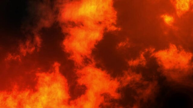 Fire abstract background. Movement like a flaming hot cloud.