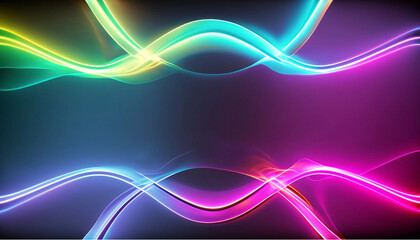 abstract colorful neon wave background