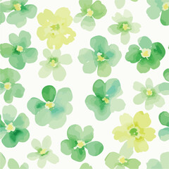 vector seamless hand drawn watercolor flower pattern. beautiful floral background design.