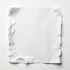 empty sheet of textured paper on white background.