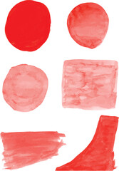 vector red watercolor different grunge set new design