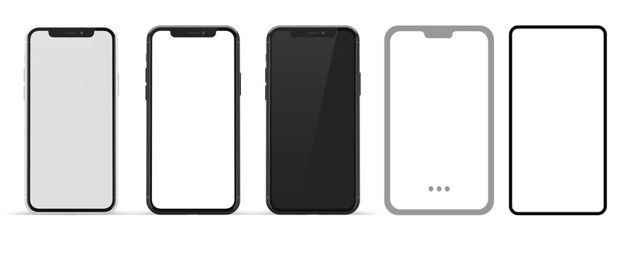 Image of a black and white mobile phone icon