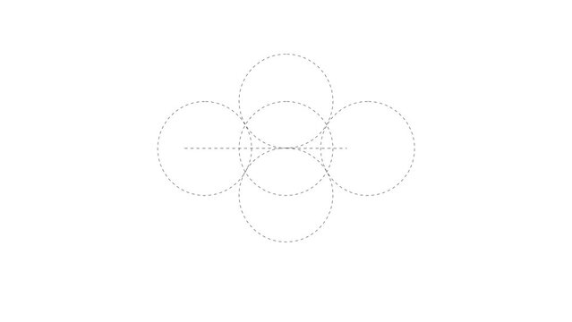 Endless Knot drawing technique. Infinity knot or Eternal Knot important cultural marker. Step by step drawing illustration animation.