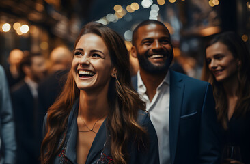 business people celebrate there free time   