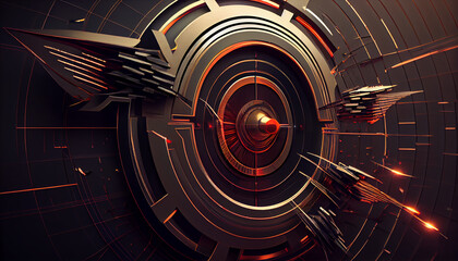 3d render of a target and arrows