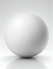White ball on white background created with generative AI