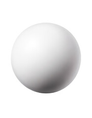 White ball isolated on transparent background