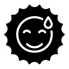 smiling glyph icon