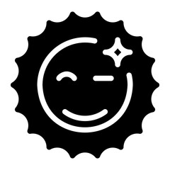 wink glyph icon