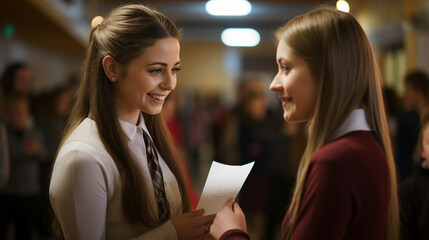 An emotional moment of a teacher receiving a heartfelt 'thank you' note from a student 