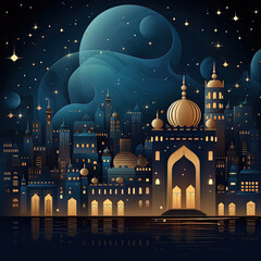 Mosque night background