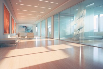 Obraz premium Bright and Airy Minimal Office
