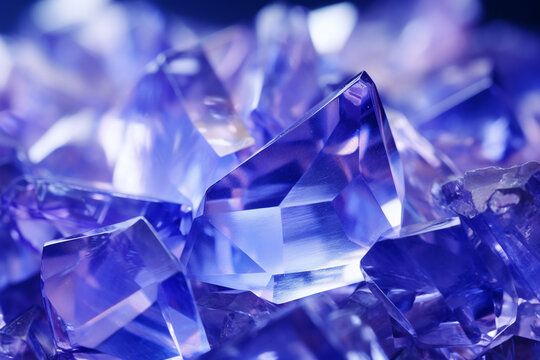 shiny tanzanite gem crystal close up pattern texture