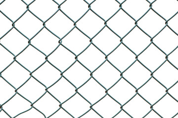 Fototapeta premium Abstract chain link metal net line grid Seamless pattern texture background of metal mesh isolated on white. 