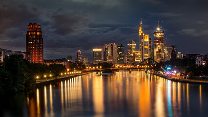Naklejka na ściany i meble Skyline Frankfurt am Main