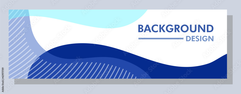 Wall mural abstract banner design. vector shape background. modern graphic template banner pattern for social m