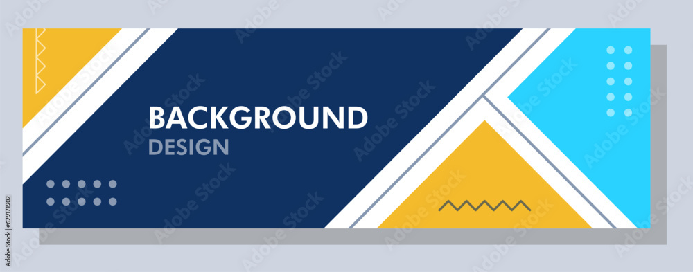 Wall mural abstract banner design. vector shape background. modern graphic template banner pattern for social m