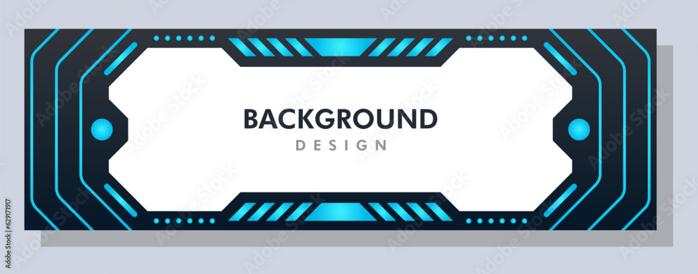 Wall mural abstract banner design. vector shape background. modern graphic template banner pattern for social m