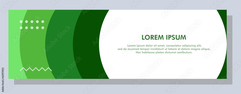 Wall mural abstract banner design. vector shape background. modern graphic template banner pattern for social m