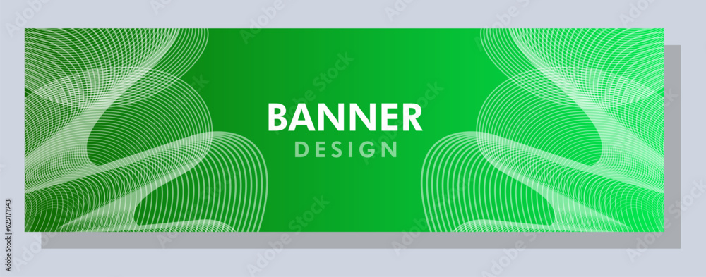 Wall mural abstract banner design. vector shape background. modern graphic template banner pattern for social m