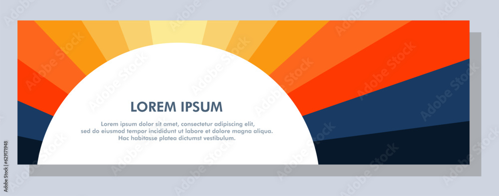Wall mural abstract banner design. vector shape background. modern graphic template banner pattern for social m