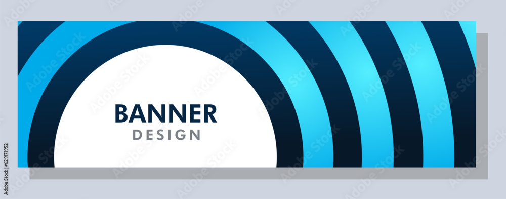 Wall mural abstract banner design. vector shape background. modern graphic template banner pattern for social m