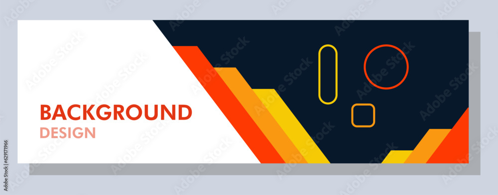 Canvas Prints abstract banner design. vector shape background. modern graphic template banner pattern for social m