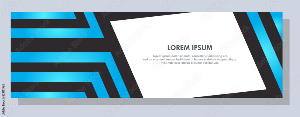 Wall mural abstract banner design. vector shape background. modern graphic template banner pattern for social m