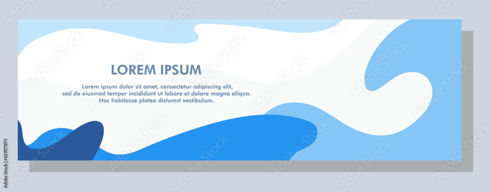 Wall mural abstract banner design. vector shape background. modern graphic template banner pattern for social m