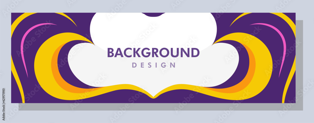 Wall mural abstract banner design. vector shape background. modern graphic template banner pattern for social m