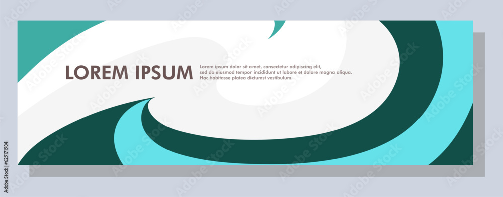 Wall mural abstract banner design. vector shape background. modern graphic template banner pattern for social m