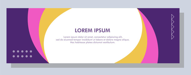 Abstract banner design. Vector shape background. Modern Graphic Template Banner pattern for social media and web sites.