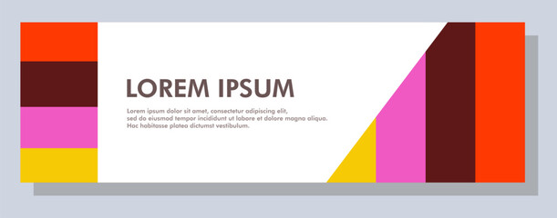 Abstract banner design. Vector shape background. Modern Graphic Template Banner pattern for social media and web sites.