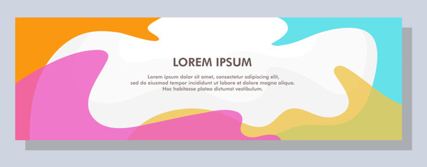 Abstract banner design. Vector shape background. Modern Graphic Template Banner pattern for social media and web sites.