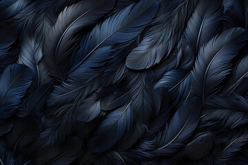 Abstract black feather background
