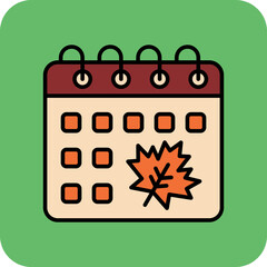 Autumn Calendar Icon