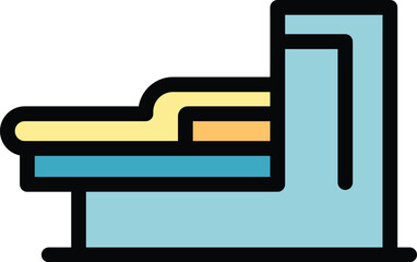 Ultrasound mri icon outline vector. Magnetic resonance. Medical scan color flat