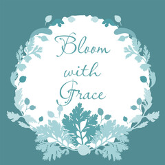 Vector garden illustration with the delicate herbs