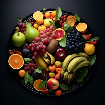 plate with fruits