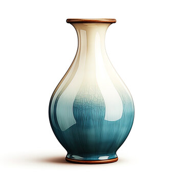 Retro vase on white background