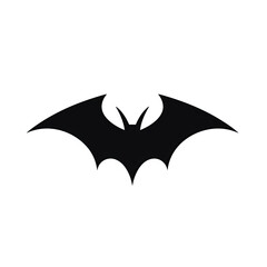 Fototapeta premium simple bat icon on a white background, halloween symbol