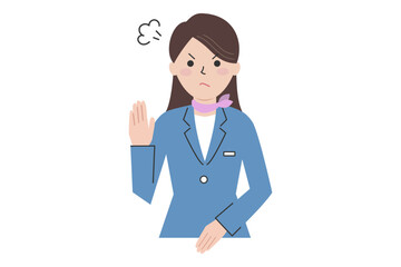 スーツを着た受付の女性のイラスト素材