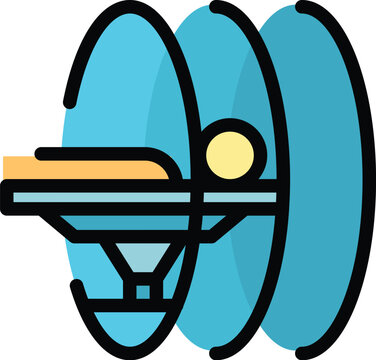 recommend clip art: Medicare mri icon outline vector. Magnetic scan. Medical imaging color flat